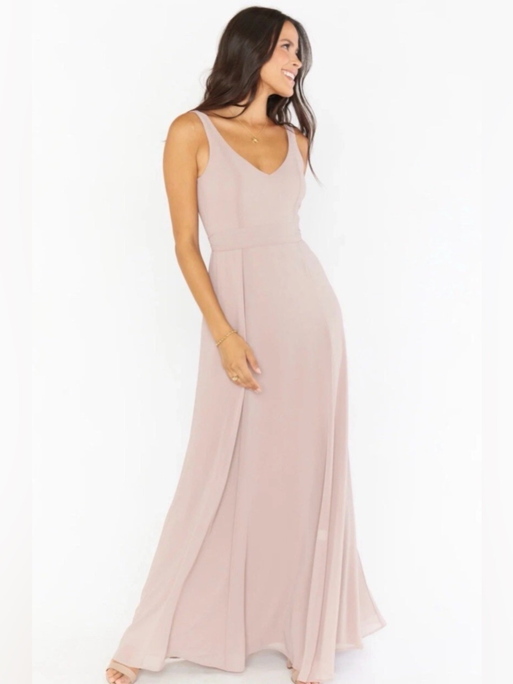 NWT! Show Me Your Mumu Jenn Maxi Dress | Blush Bridesmaid Formal Gown XS